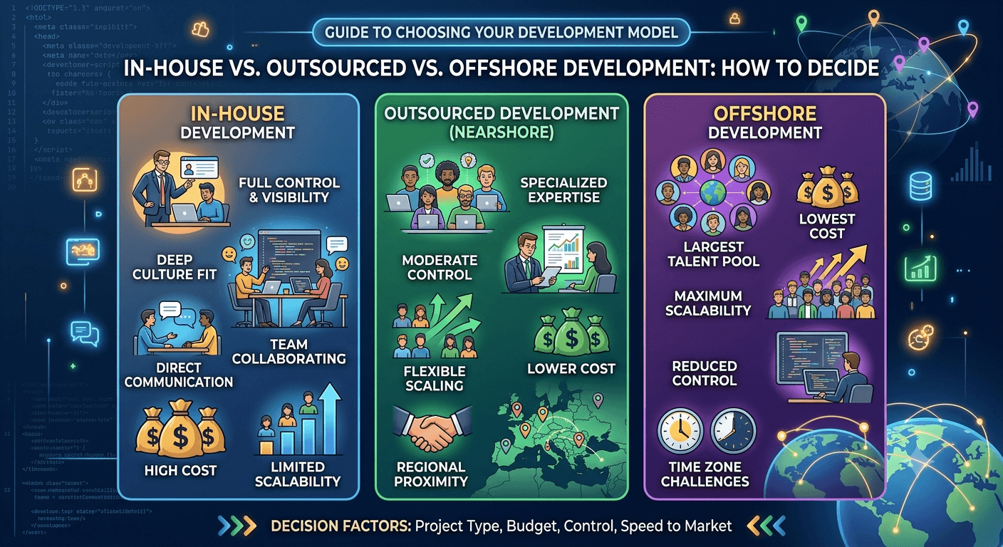 In-house vs outsourced vs offshore development: how do I decide?